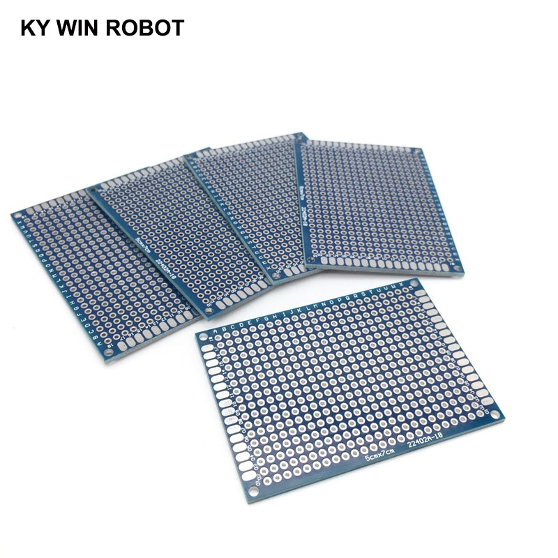 5pcs 5x7cm 50x70 mm Blue Doubl - Pcb Prototyping Board ulasan dan harga