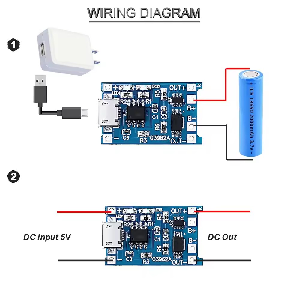 USB Type-C TP4056 Charging Mod - Tp4056 Module ulasan dan harga